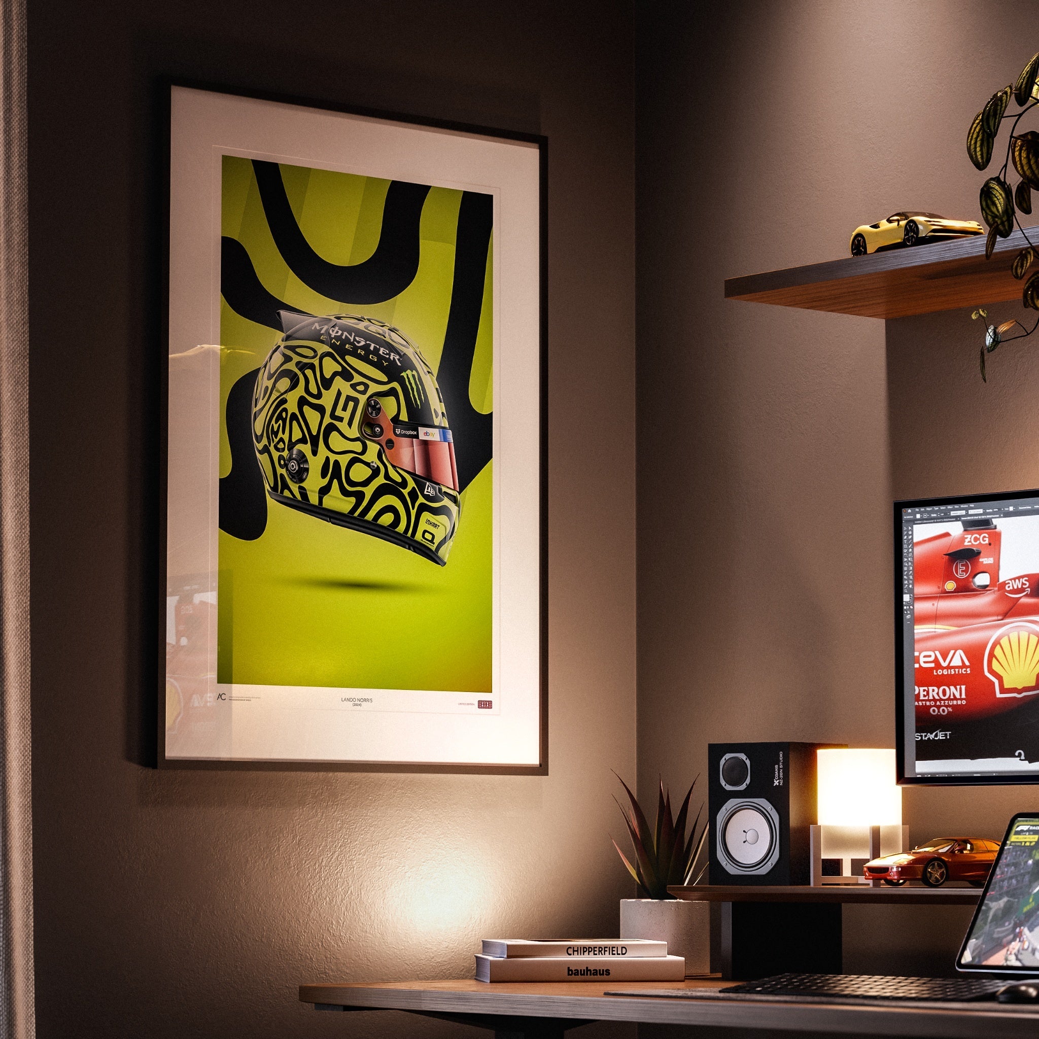 Lando Norris - Helmet Poster - 2024