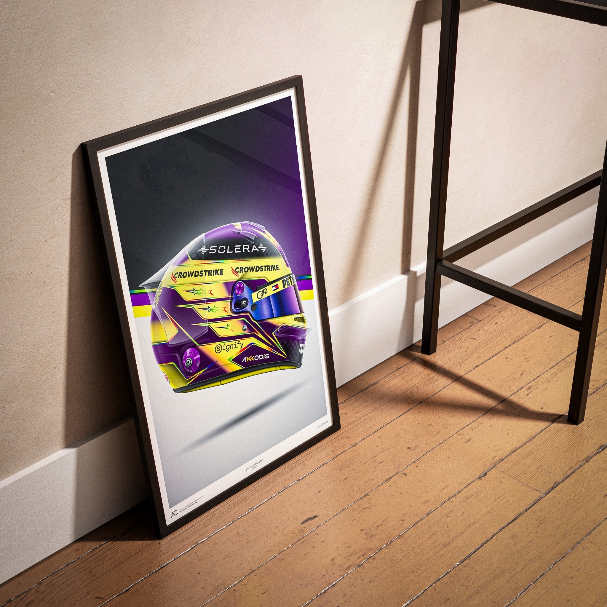 Lewis Hamilton - Helmet Poster - 2024