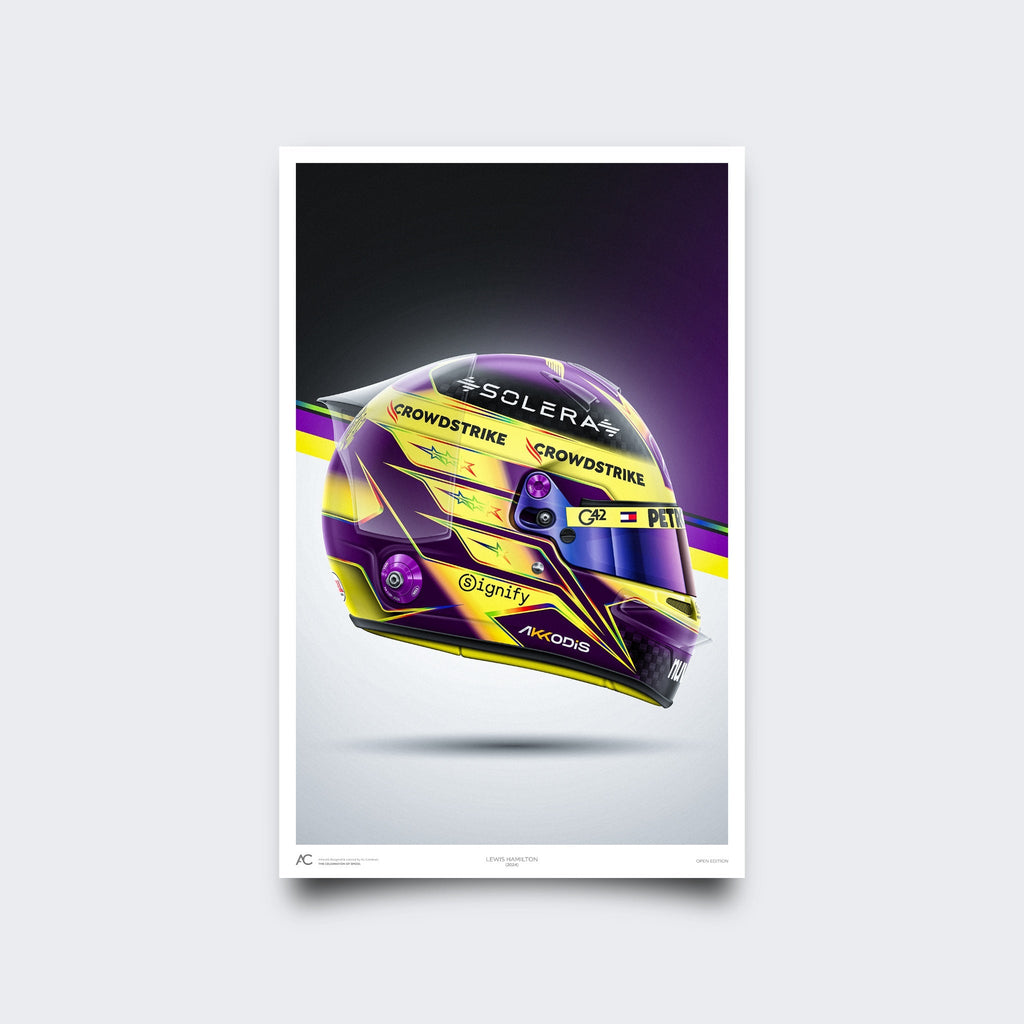 Lewis Hamilton - Helmet Poster - 2024