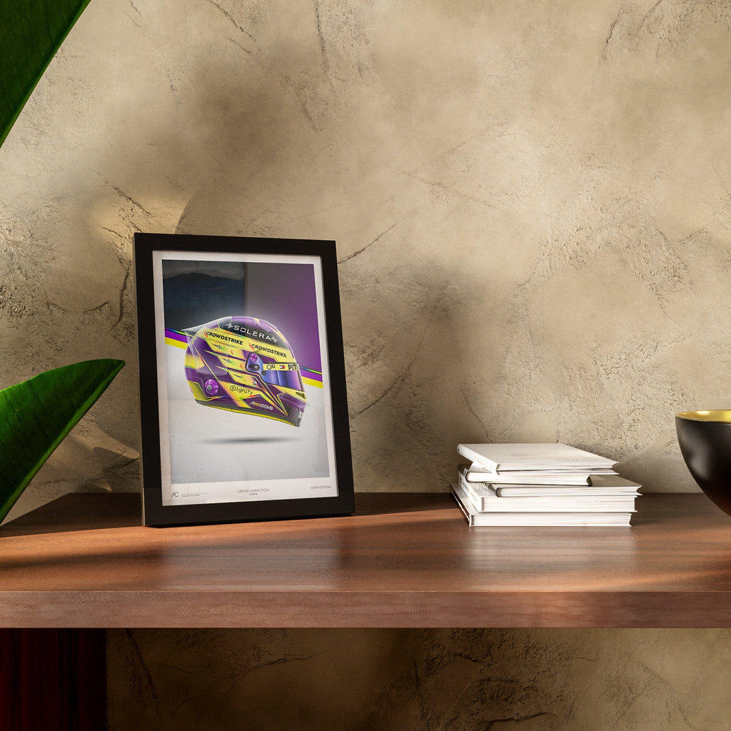 Lewis Hamilton - Helmet Poster - 2024