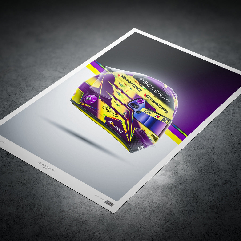 Lewis Hamilton - Helmet Poster - 2024